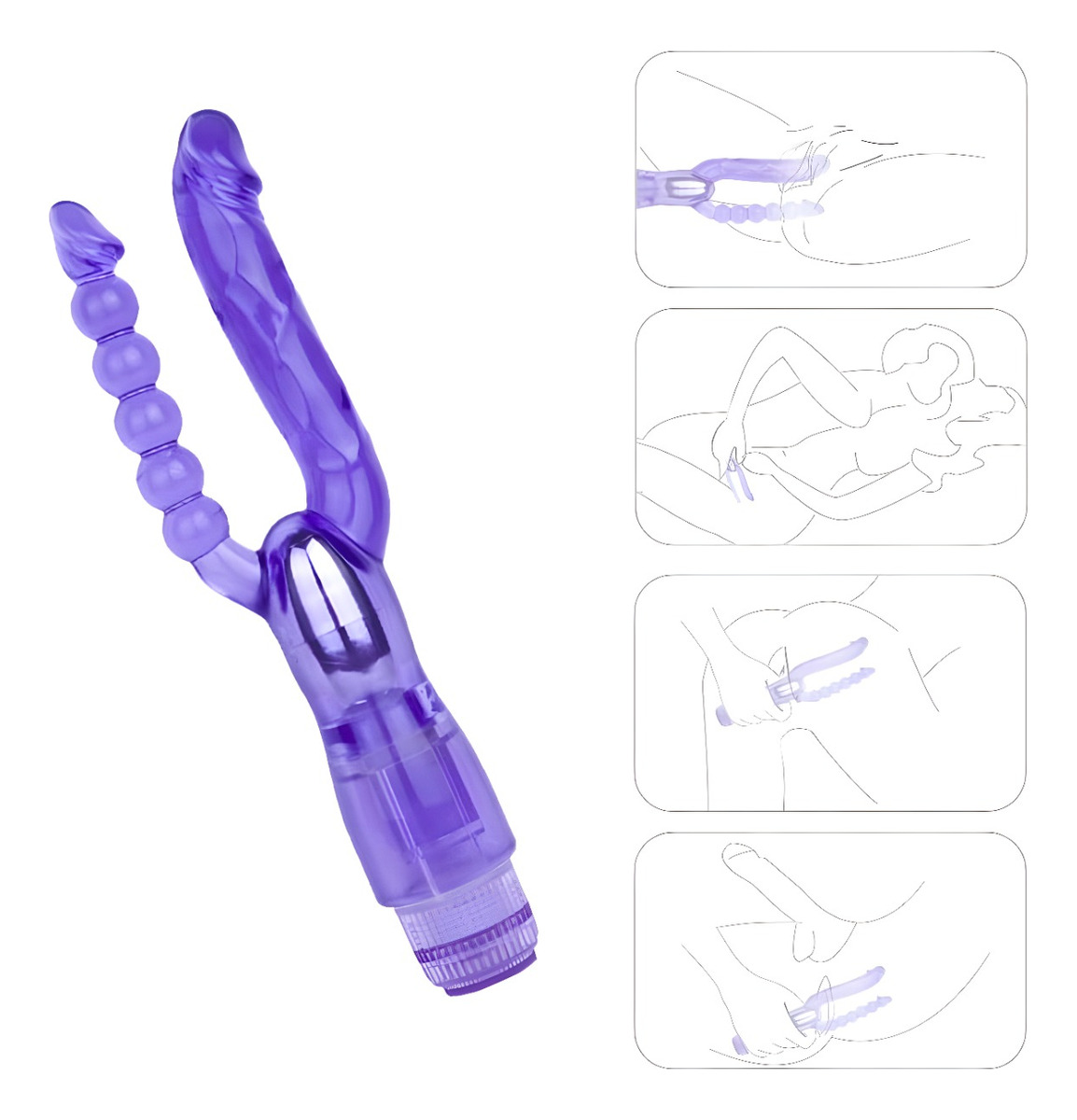 Vibrador Consolador Doble Penetración Punto G C/ Velocidades